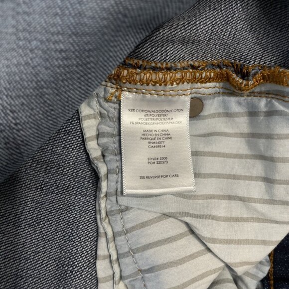 Cabi Womens Jeans Size 2 Slim Boyfriend Patchwork Low Rise Denim Distressed Blue - Picture 4 of 4